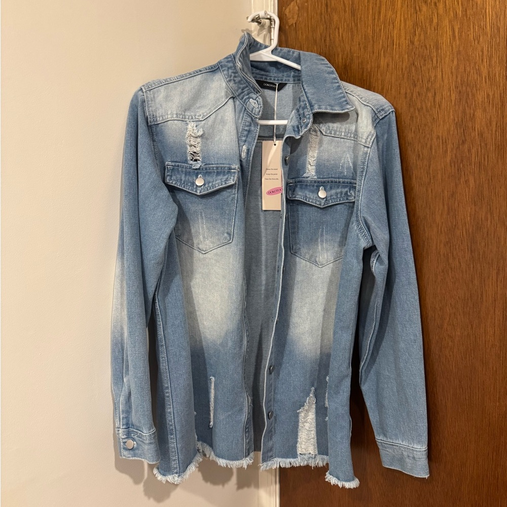 Stylish Light Blue Denim Jacket